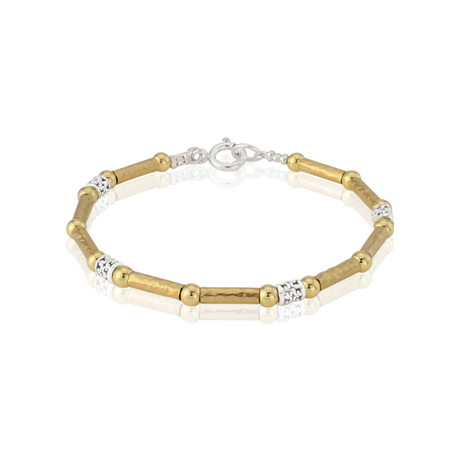 Gold and Silver Three Colour Bracelet