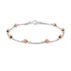 Silver and Rose Gold Bracelet