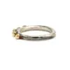 Fi Mehra Jewellery | Five 9ct Gold Bobbles Silver Ring with Slight Oxidised Finish