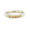 Fi Mehra Jewellery | Hammered Silver Ring with 9ct Gold Dot Details