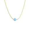 Gold Fill Necklace with Blue Opal