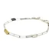 Silver and Gold Rectangle Bracelet