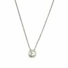 silver convex shell necklace