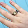 Adele Taylor Rings | Gold Rutilated Quartz Silver Diamond Ring