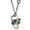 Adele Taylor Necklaces | Green Amethyst Drop Necklace (Oxidised Silver Details)