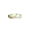 Sweet Blue Topaz Silver Gold Ring