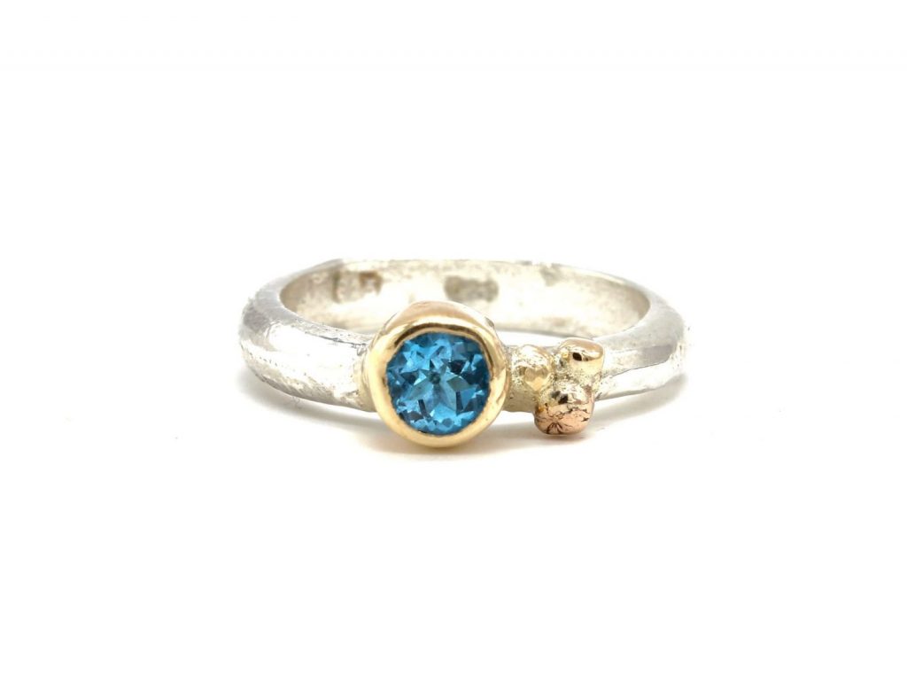 blue topaz sally ratcliffe ring gold silver jewellery