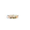 Silver and Rose Gold Champagne Diamond Ring