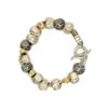 Rolled Gold and Silver Nugget Bracelet