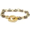 Rolled Gold and Silver Chain Bracelet