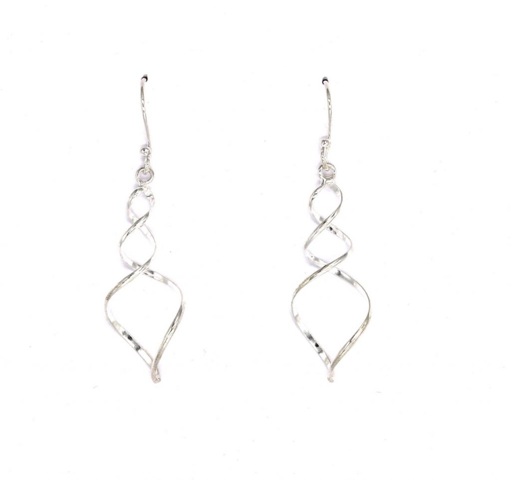 sterling silver spiral drops