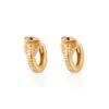 Gold Cobra Snake Huggie Earrings