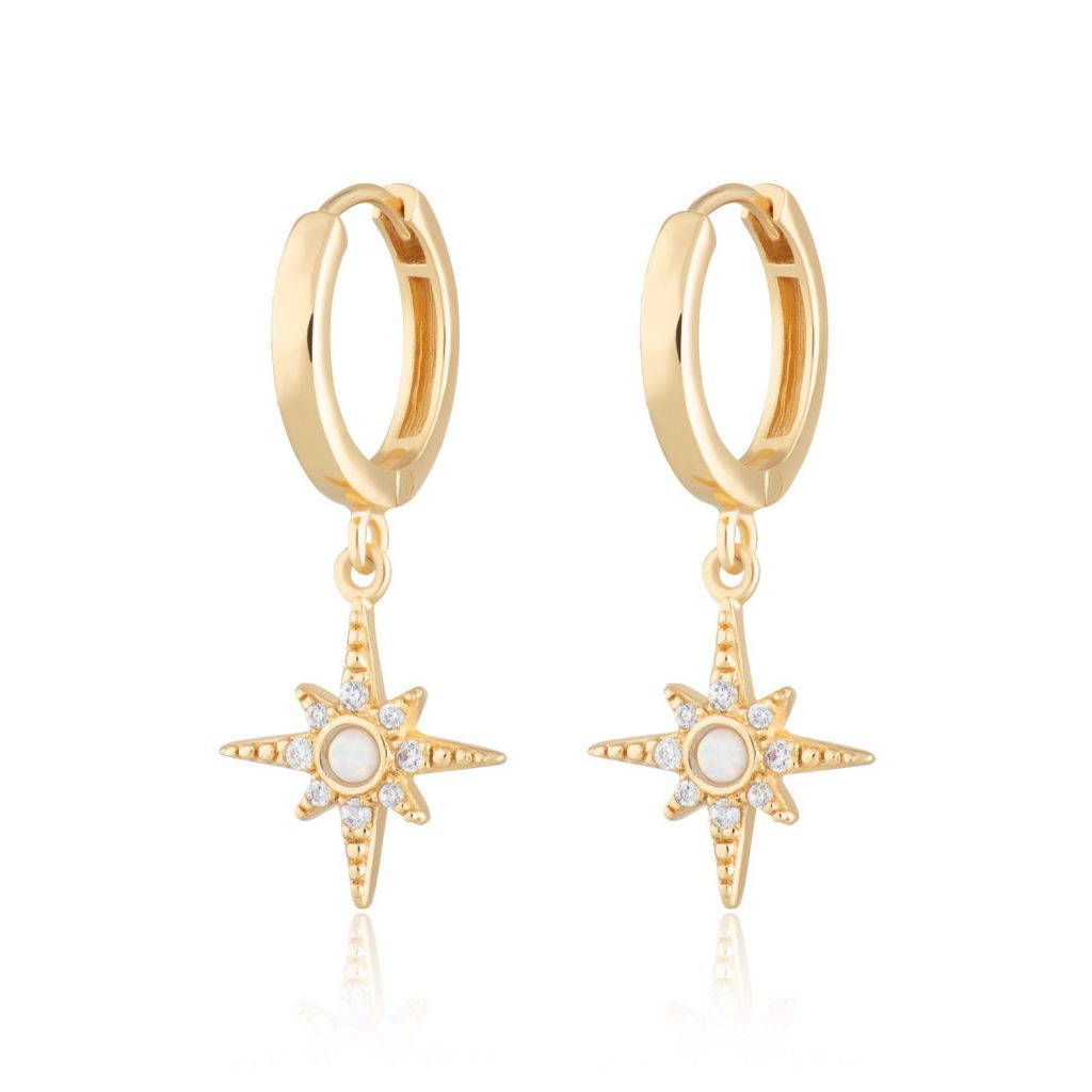 Gold Plated Starburst Hoops- Armed & Gorgeous