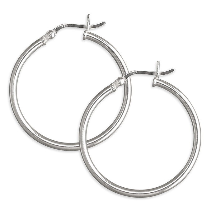 Plain Sterling Silver Hoops- Armed & Gorgeous
