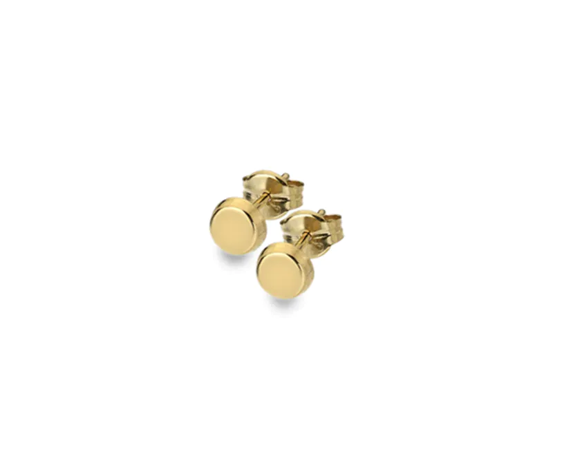 9ct Gold Polished Circle Studs- Armed & Gorgeous