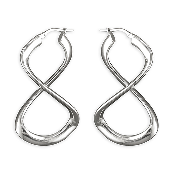 Sterling Silver Infinity Earrings- Armed & Grogeous