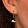 Starburst Hoop Earrings (Gold Plated or Sterling Silver)