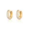 Bling Huggie Earrings With Gemtones (Gold Plate/Silver)