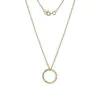 Recycled 9ct Gold Hammered Circle Necklace