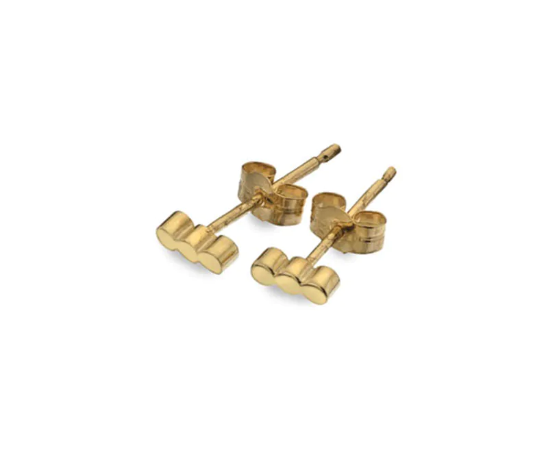 9ct Gold Circle Line Studs- Armed & Gorgeous