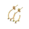 9ct Gold Hoops with 3 Beads
