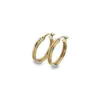9ct Gold Dual Plain And Patterned Hoops