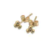Recycled 9ct Gold Tri Beaded Studs