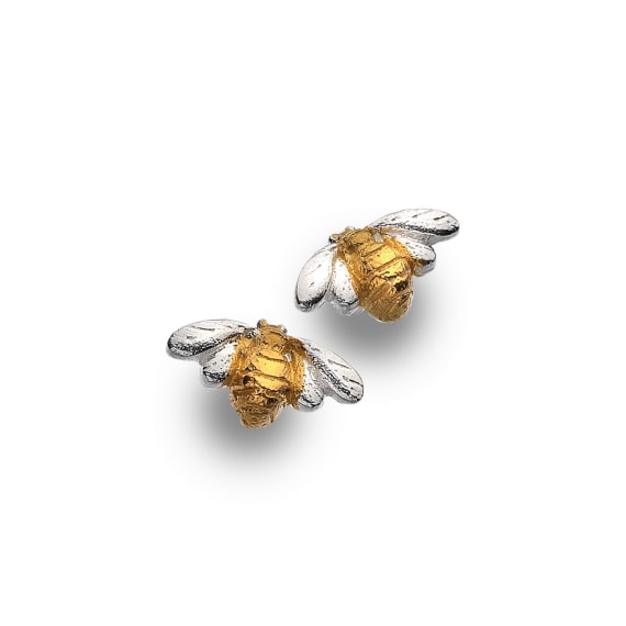 Silver and Gold Plate Bee Studs- Armed & Gorgeous