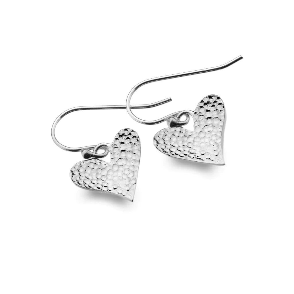 Hammered Heart Drops- Armed & Gorgeous