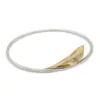 Silver and Gold Lily Bangle