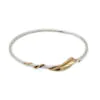 Entwined Leaf Bangle (Sterling Silver/ Yellow Gold)