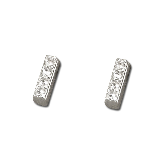 Small Cubic Zirconia Bar Studs- Armed & Gorgeous