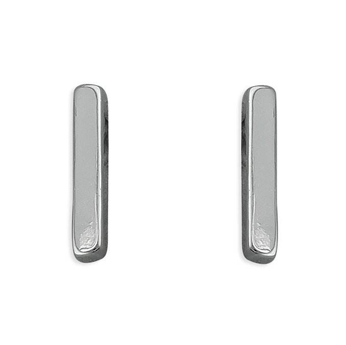Small Silver Bar Studs- Armed & Gorgeous