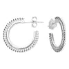 Flat Bead Stud Hoops (Gold-Plated/Silver) Small version
