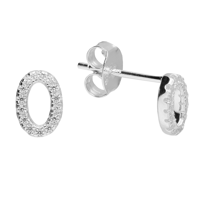 Cubic Zirconia Number 0 Studs- Armed & Gorgeous