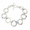 Chain Link Bracelet With Swiss Blue Topaz- Armed & Gorgeous