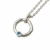 Small Halo Pendant With Swiss Blue Topaz- Armed & Gorgeous