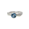 Rustic Ring With 7mm Swiss Blue Topaz