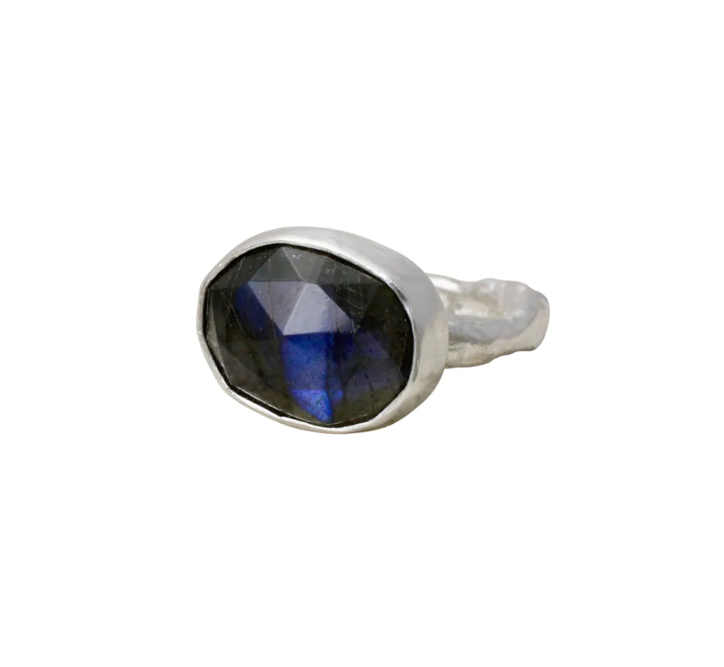 Large Oval Ring With Labradorite- Armed & Gorgeous