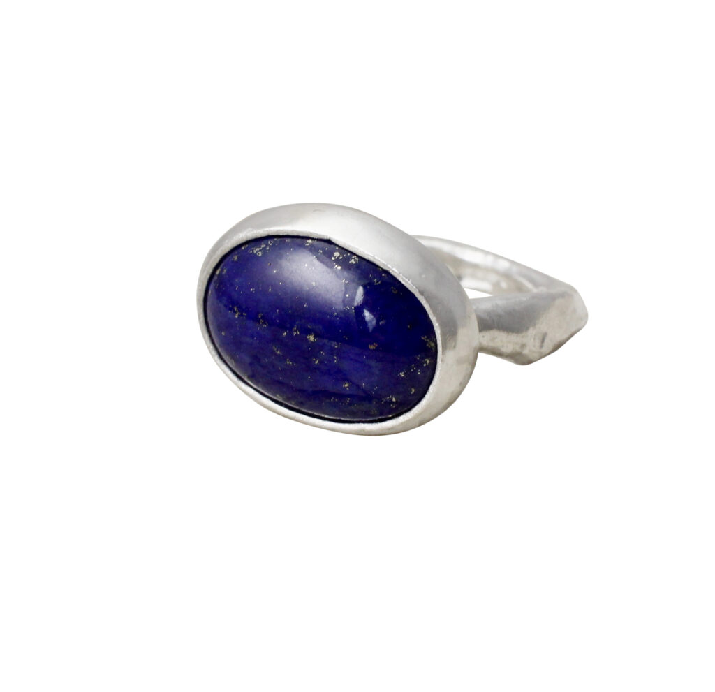 Large Oval Ring With Lapis Lazuli- Armed & Gorgeous