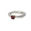 Rustic Ring With Pink Tourmaline In 9ct Gold Setting