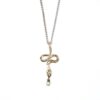 Solid Gold Snake With Diamonds Necklace- Armed & Gorgeous