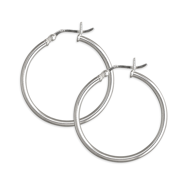 26mm Silver Creole Hoops- Armed & Gorgeous