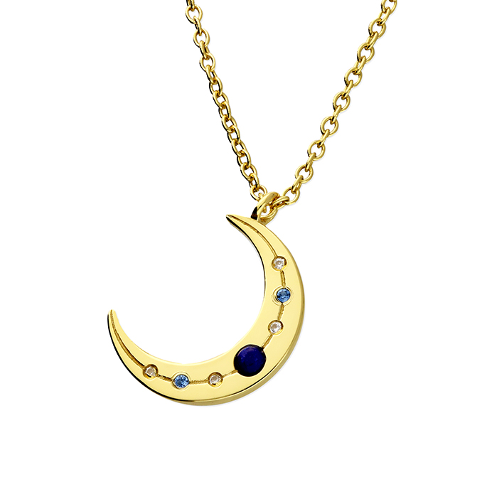 lapis moon necklace