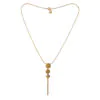Triple Disc Lariat Necklace – Silver or Gold Plated