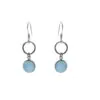 Blue Chalcedony Drops With Circle Detail