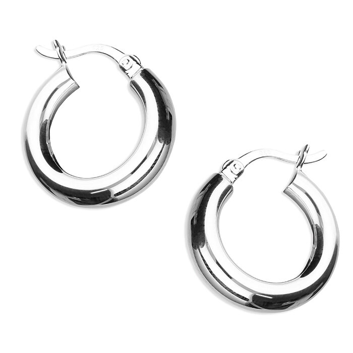 Silver Tube Hinged Hoops- Armed & Gorgeous