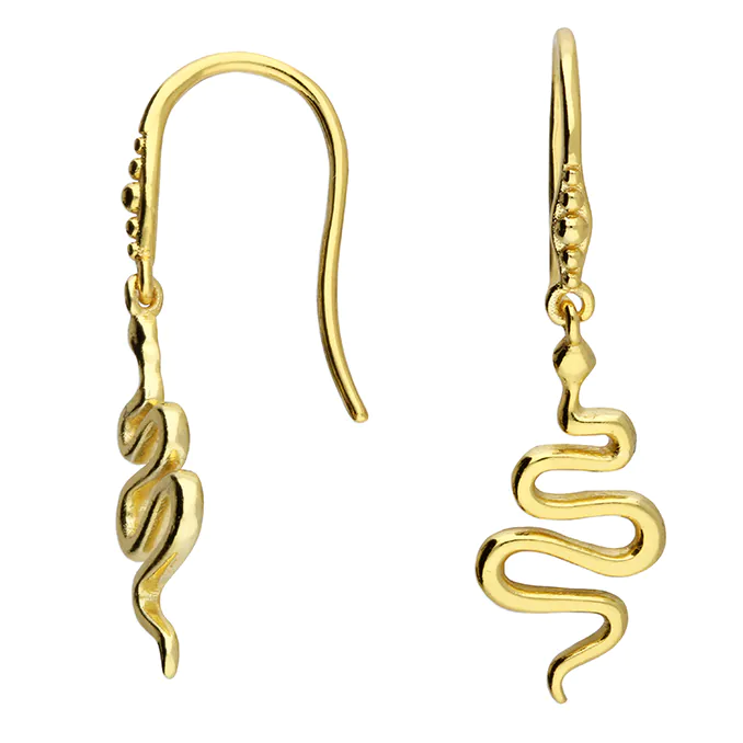 Gold-Plated Snake Hook-In Drops- Armed & Gorgeous