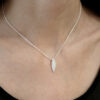 Textured Single Petal Pendant (Gold Plated or Silver)
