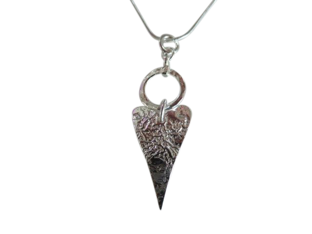 Silver Small Circle and Slender Heart Necklace- Armed & Gorgeous